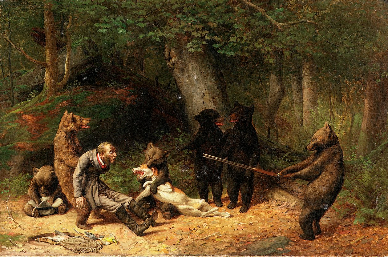 Gra o myśliwego, 1880 autorstwa William Holbrook Beard