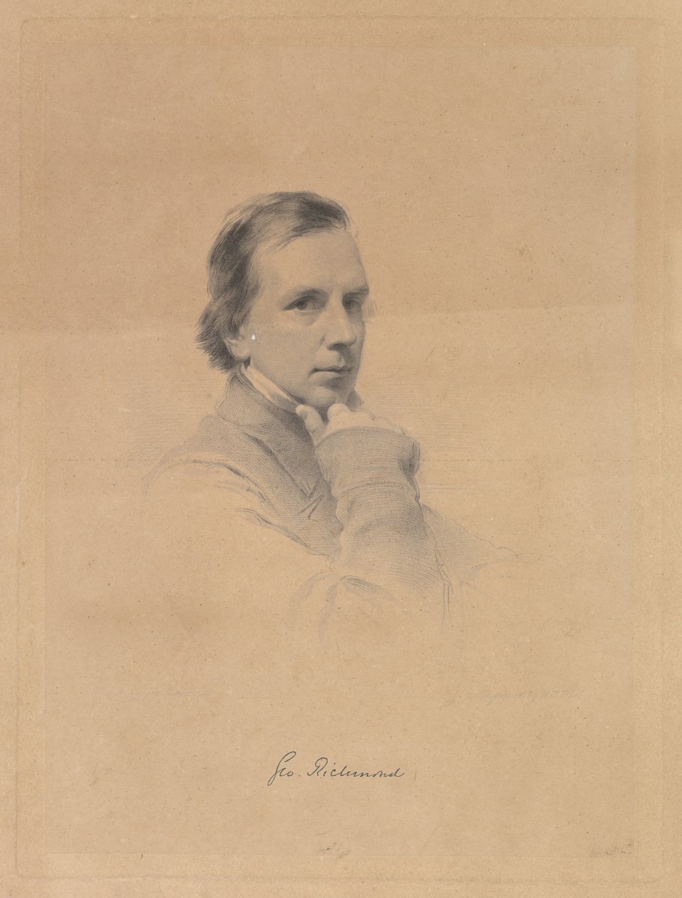 George Richmond - Autoportret, 1850-70. autorstwa William Holl