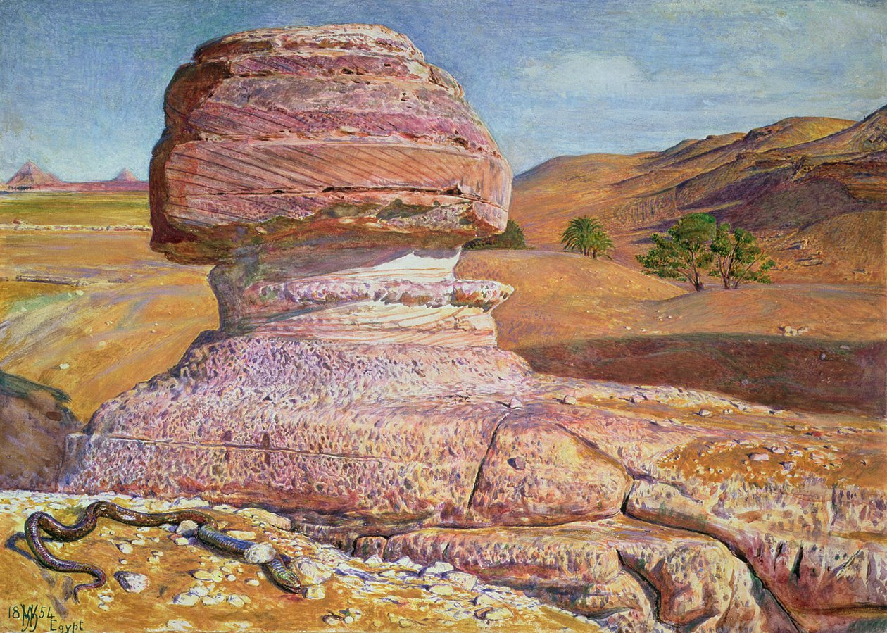 Sfinks w Gizeh, 1854 autorstwa William Holman Hunt