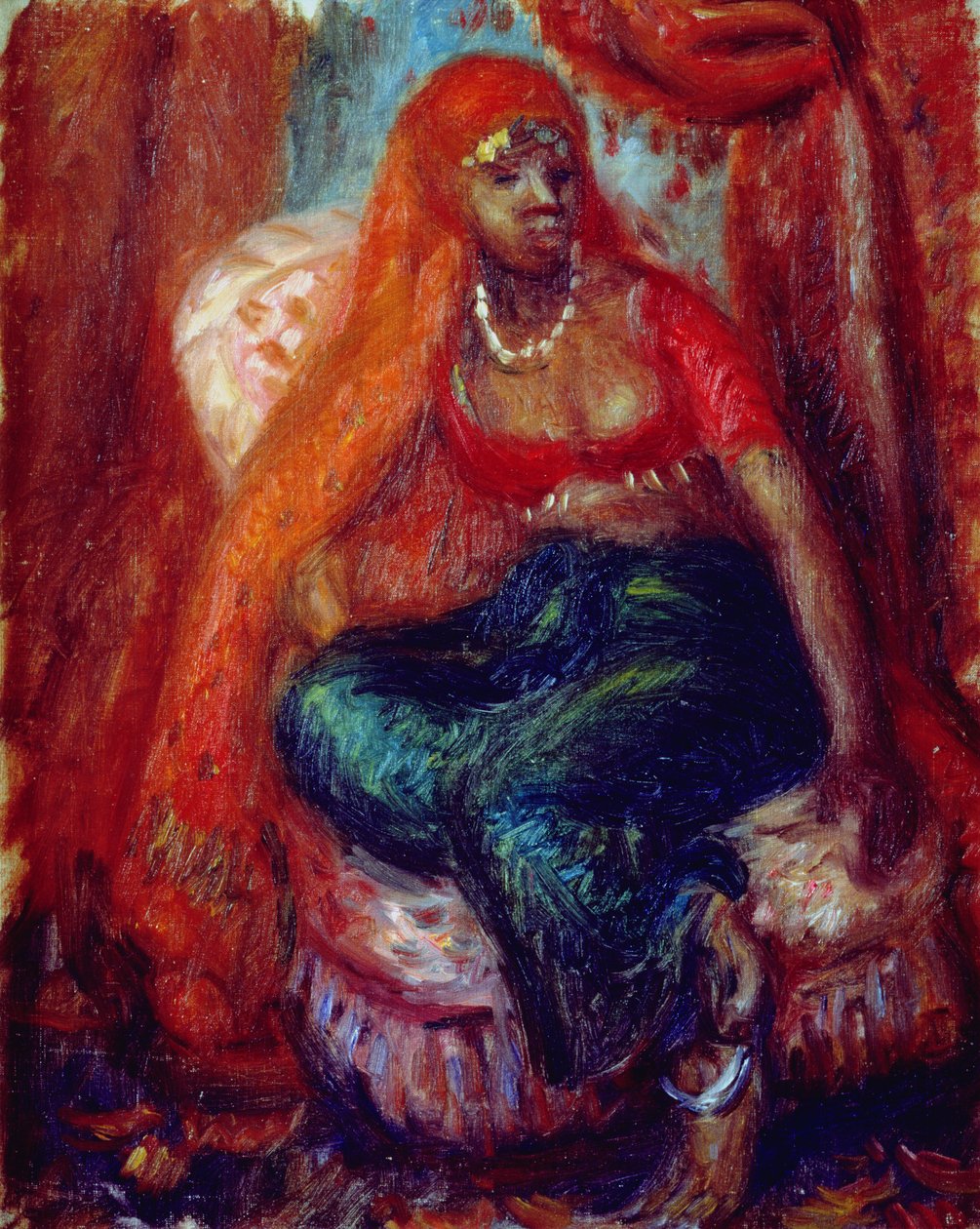 Mulher negra em polonês de fantasia autorstwa William James Glackens