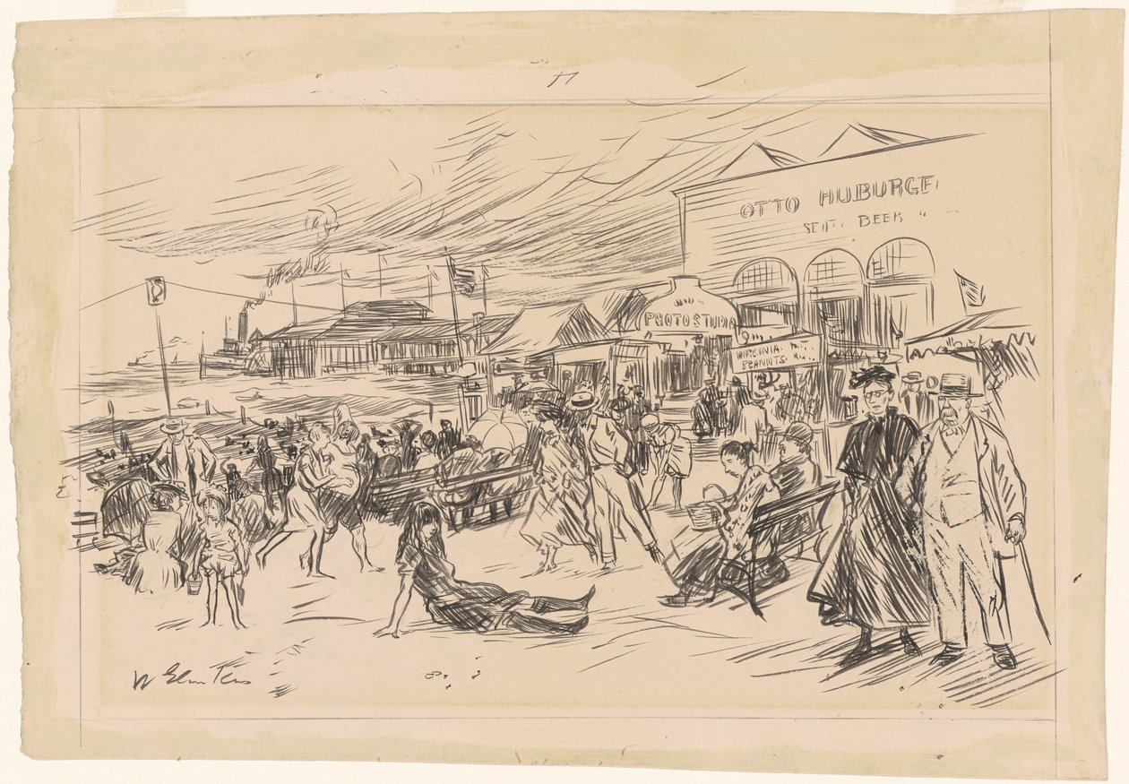 Promenada na Coney Island autorstwa William James Glackens