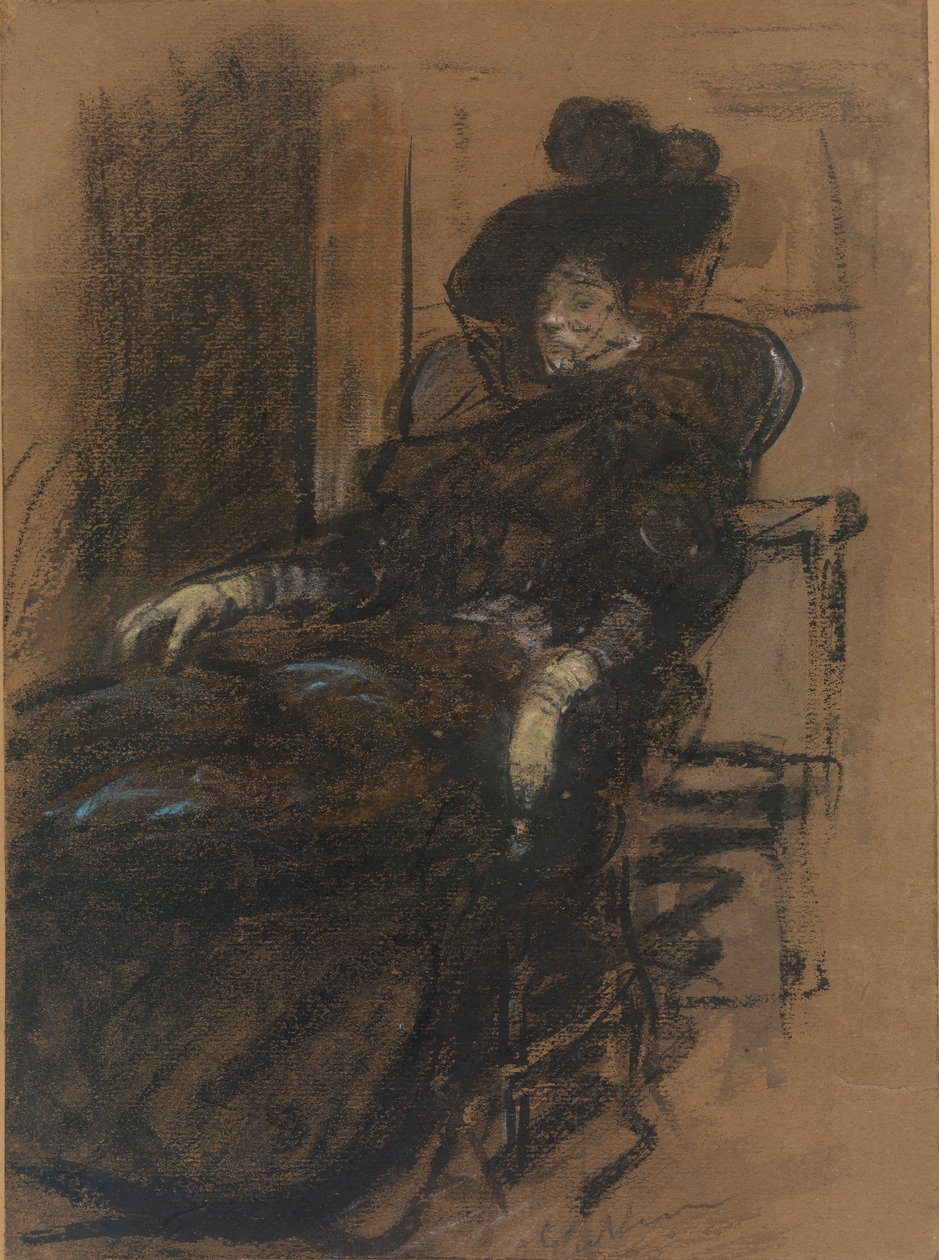 Siedząca kobieta autorstwa William James Glackens