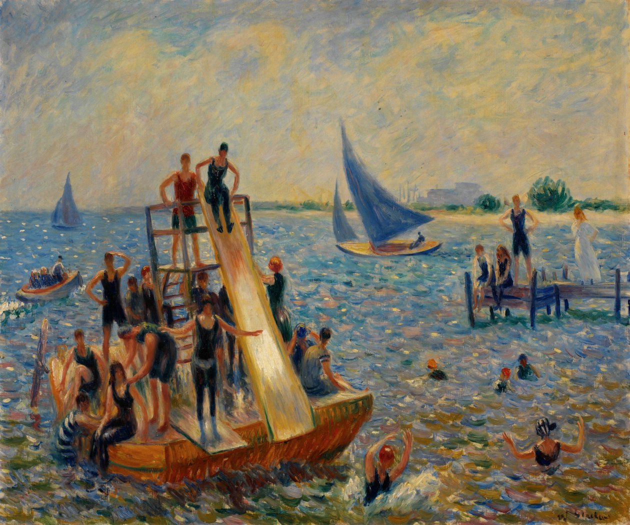 Tratwa autorstwa William James Glackens