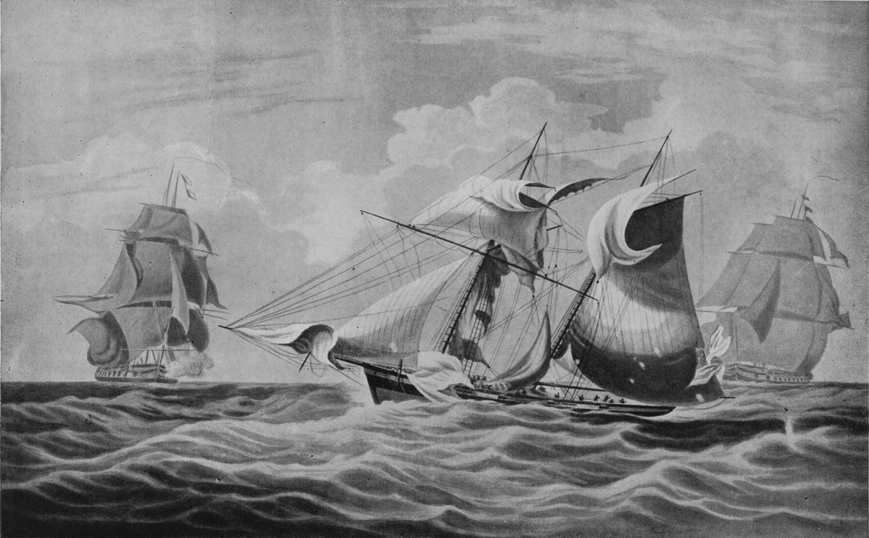 Zdobycie uzbrojonego statku handlowego, c1813 autorstwa William John Huggins