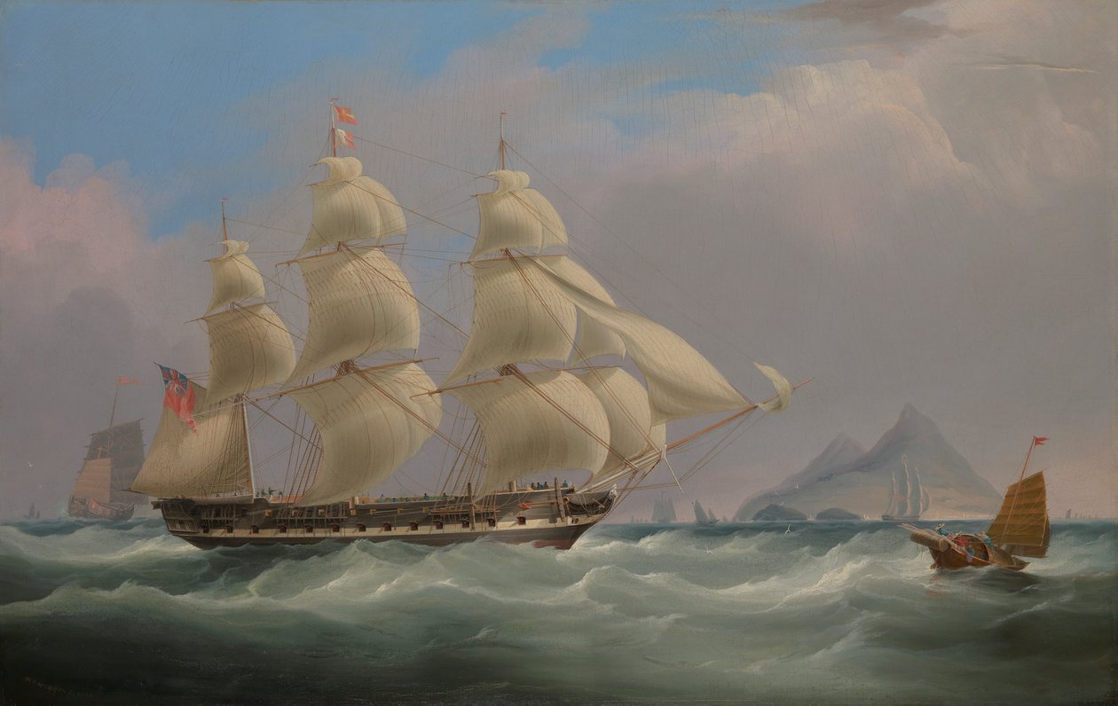 Statek "Asia" z Indii Wschodnich autorstwa William John Huggins