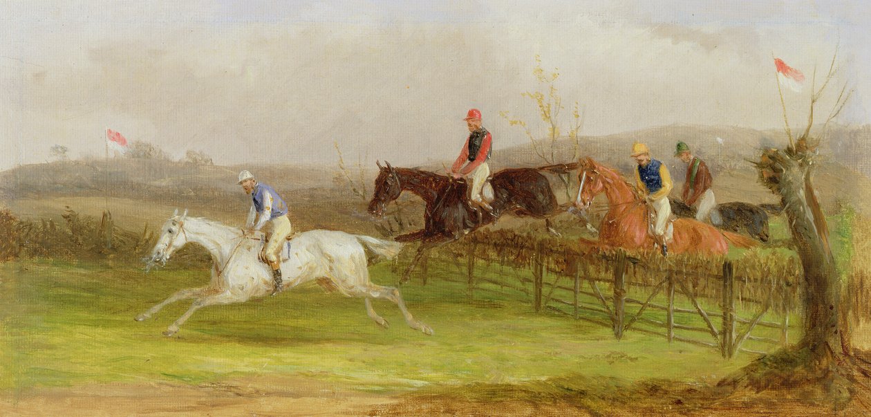 Gonitwa z przeszkodami: Przeszkoda, 1869 autorstwa William Joseph Shayer