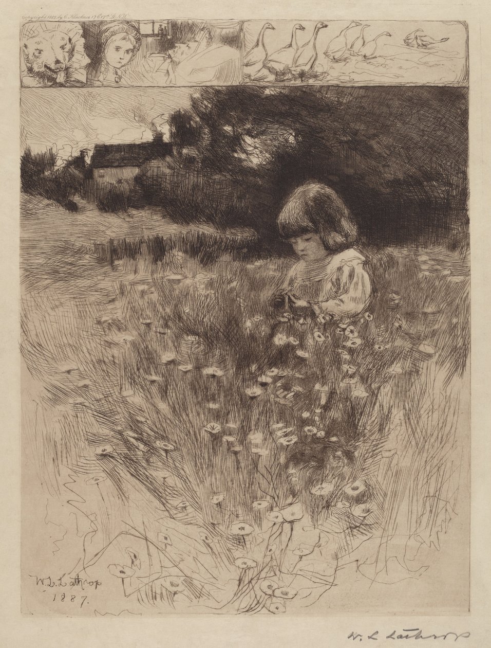 Czerwony Kapturek autorstwa William Langson Lathrop