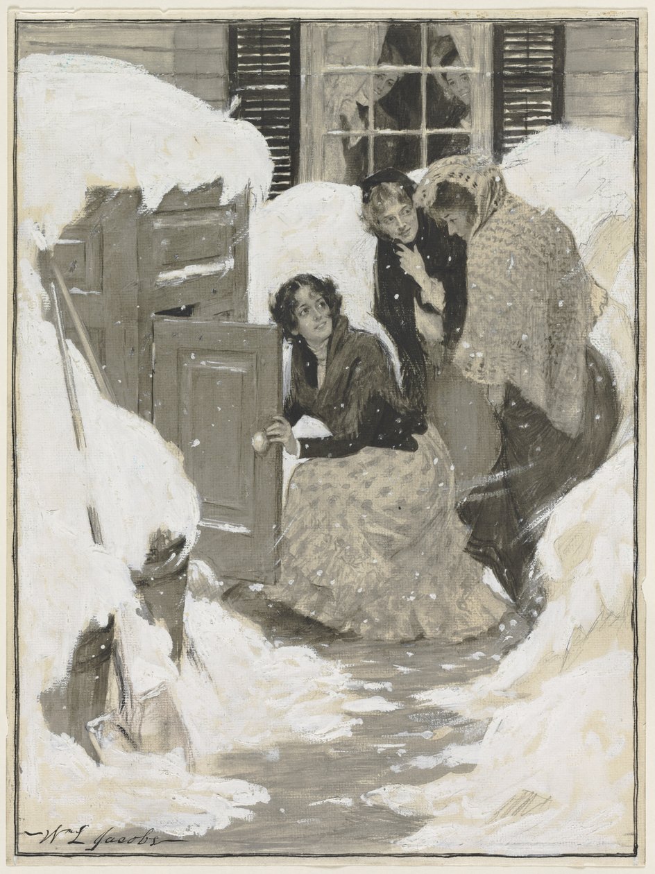 Szkic do ilustracji książkowej. autorstwa William Leroy Jacobs