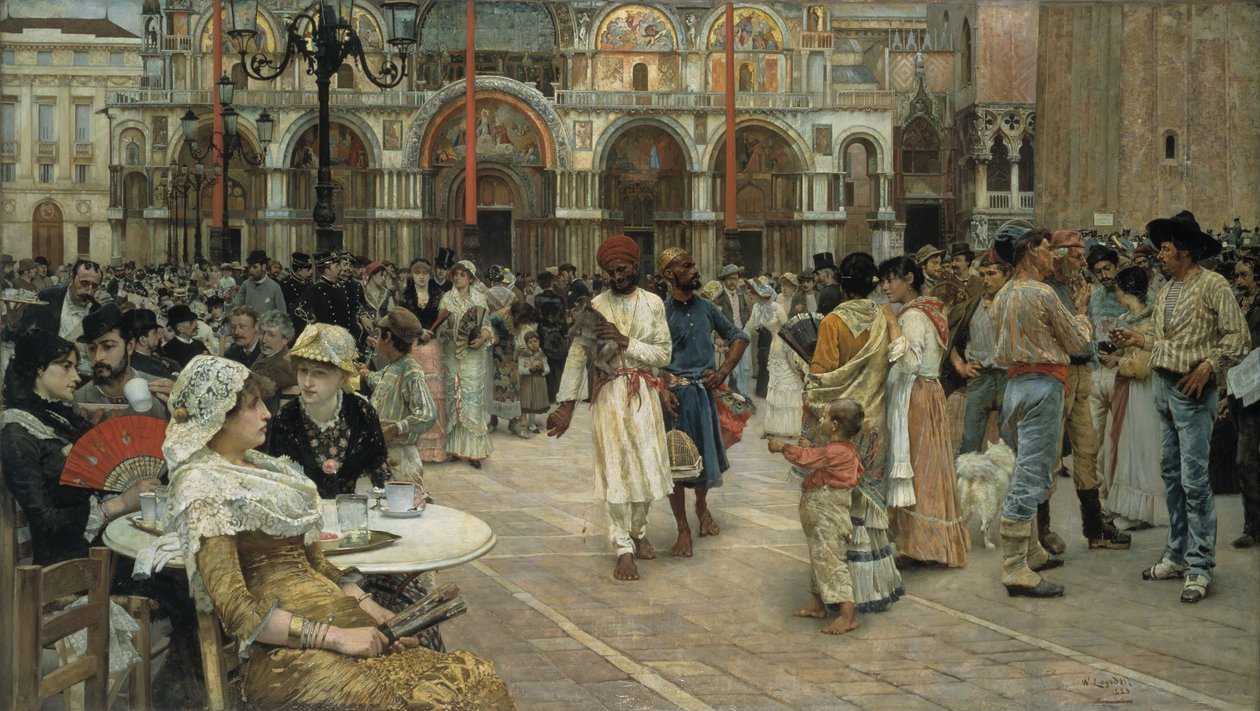 Plac Świętego Marka, Wenecja, 1883. autorstwa William Logsdail