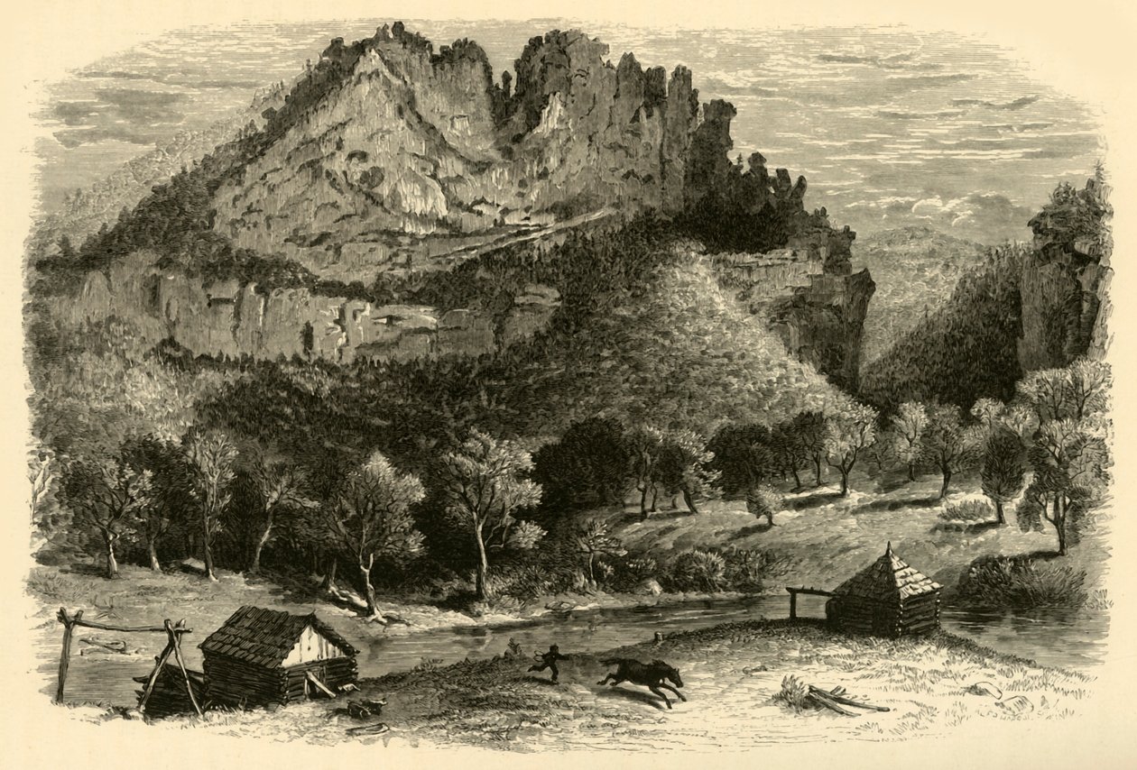 „Klify Seneki”, 1872. autorstwa William Ludwell Sheppard