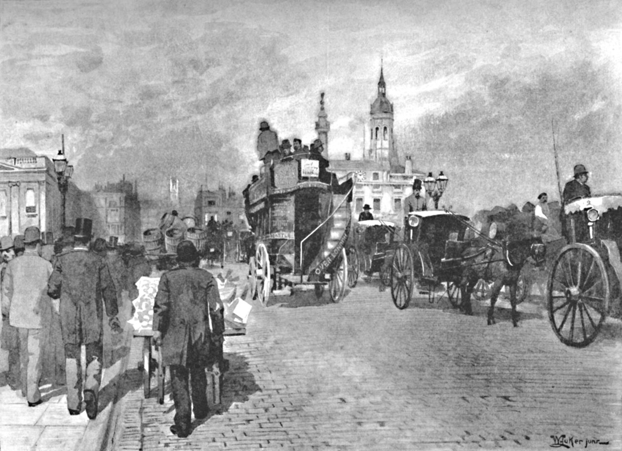 Londyński Most - Przejście, 1891 autorstwa William Luker