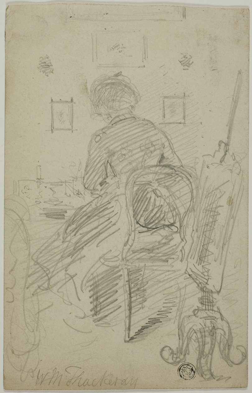 Lady Writing (widok z tyłu) autorstwa William Makepeace Thackeray