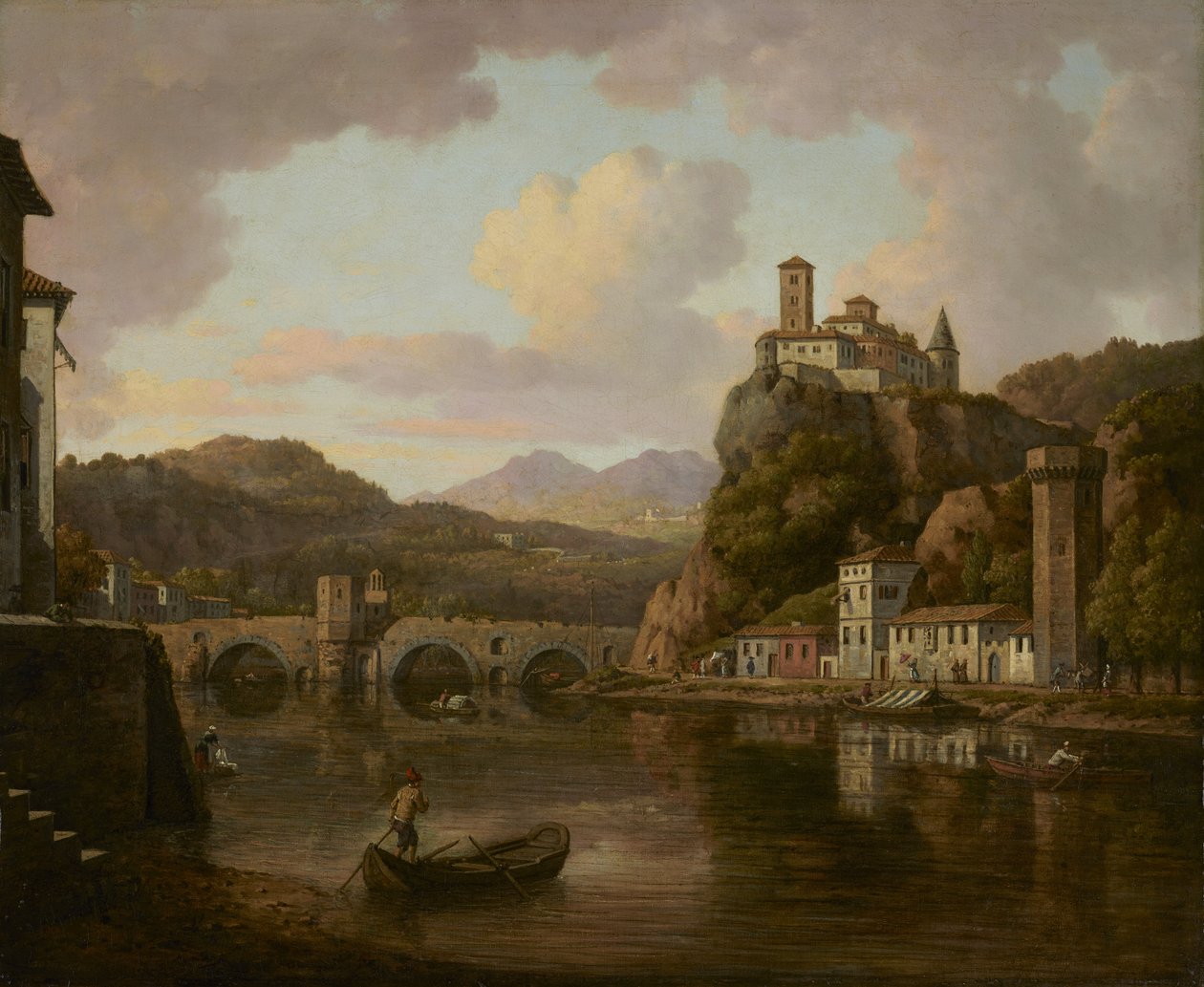 Zamek nad rzeką Rodan, Francja autorstwa William Marlow