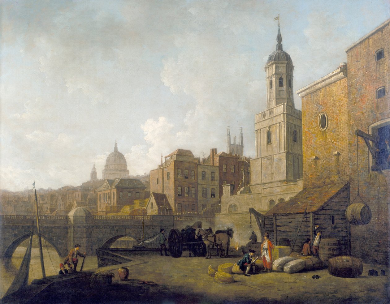 „Fresh Wharf, London Bridge”, ok. 1762 r. autorstwa William Marlow