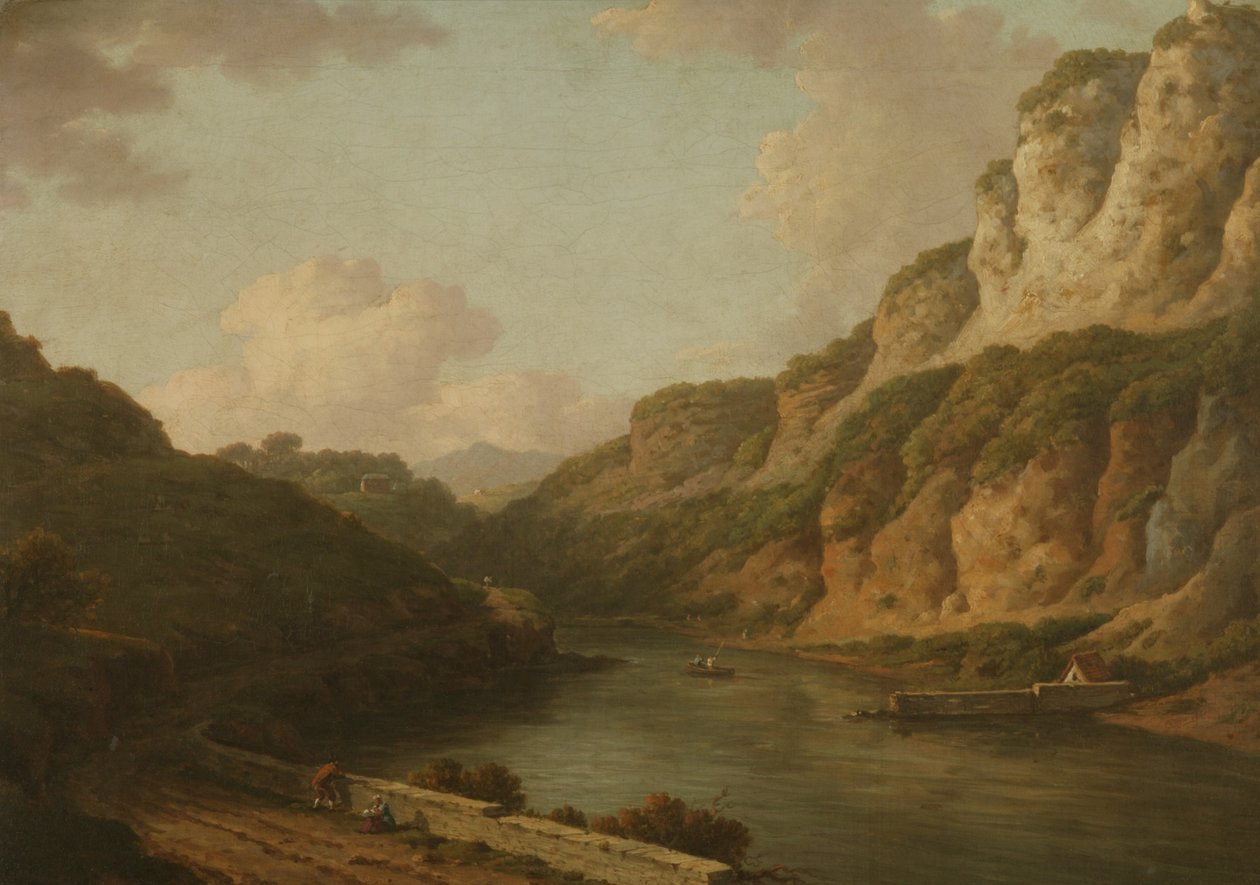 Matlock, Derbyshire, ok. 1780 (olej na płótnie) autorstwa William Marlow