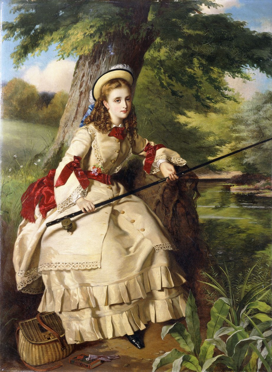 Młoda dama na ryby, 1873 autorstwa William Maw Egley