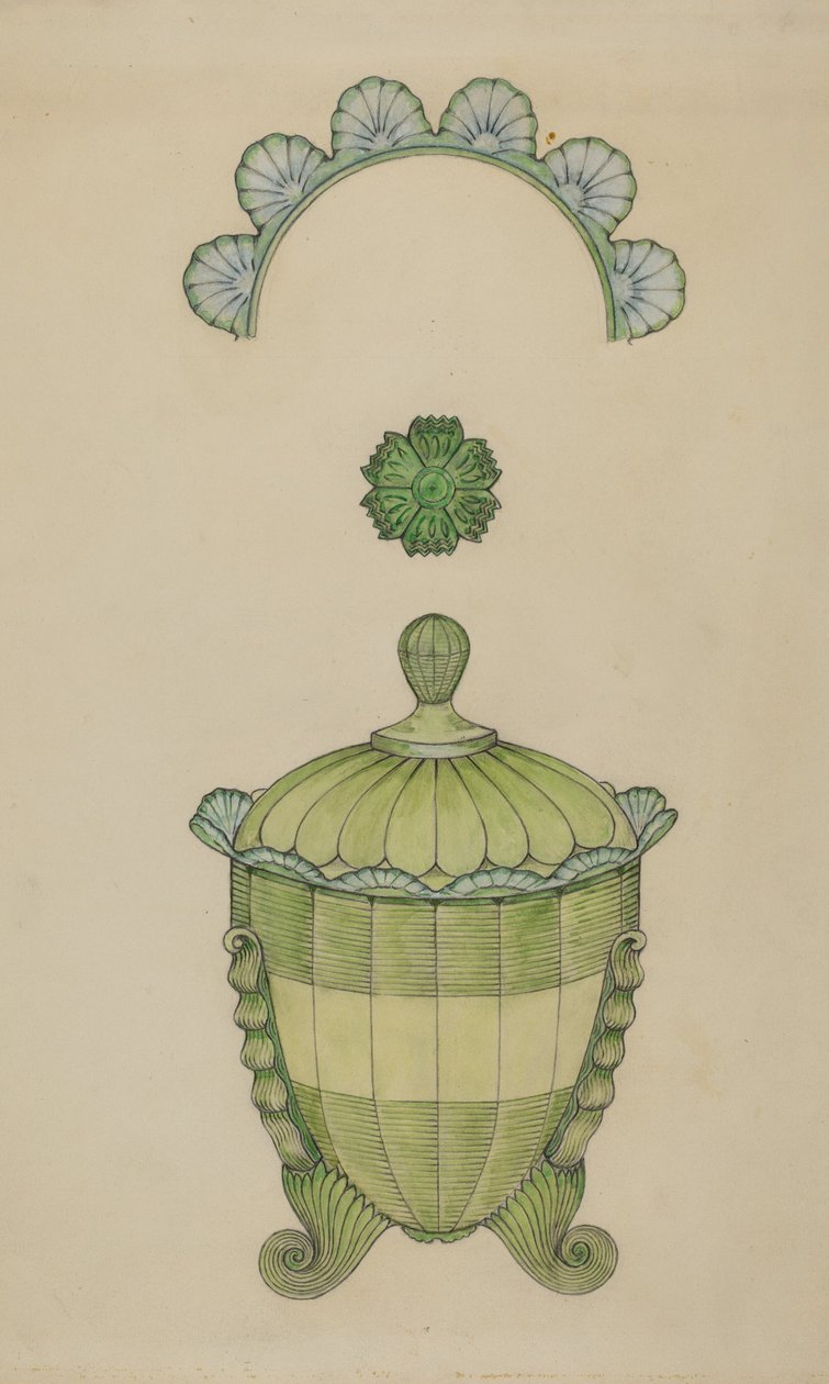 Cukiernica szklana przykryta, 1936. autorstwa William McAuley