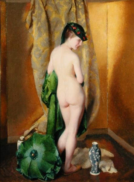 Fantasy Interlude (olej na płótnie) autorstwa William McGregor Paxton