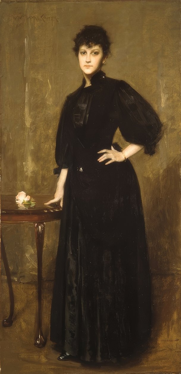 Pani w czerni autorstwa William Merritt Chase