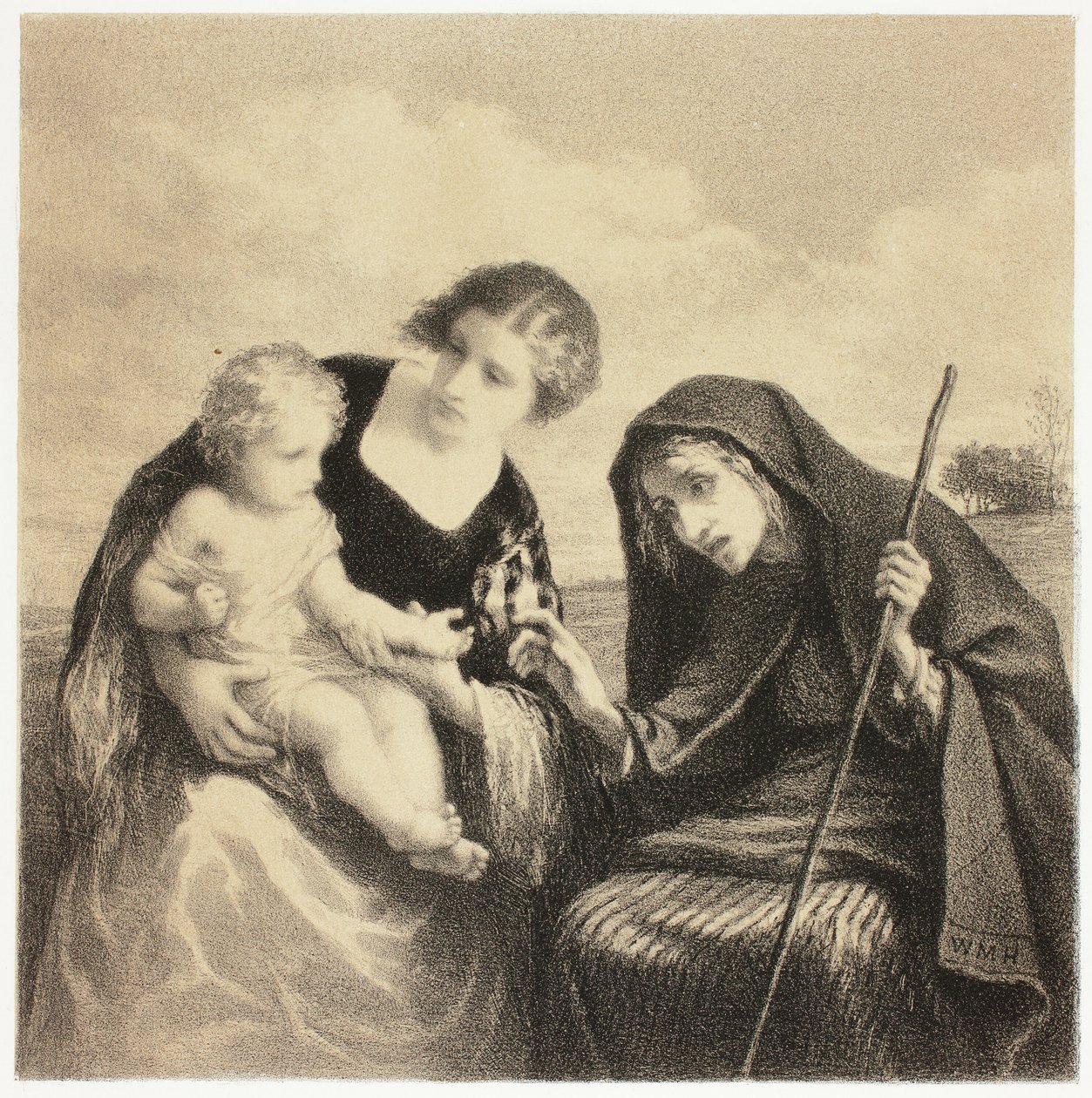 Wróżka autorstwa William Morris Hunt