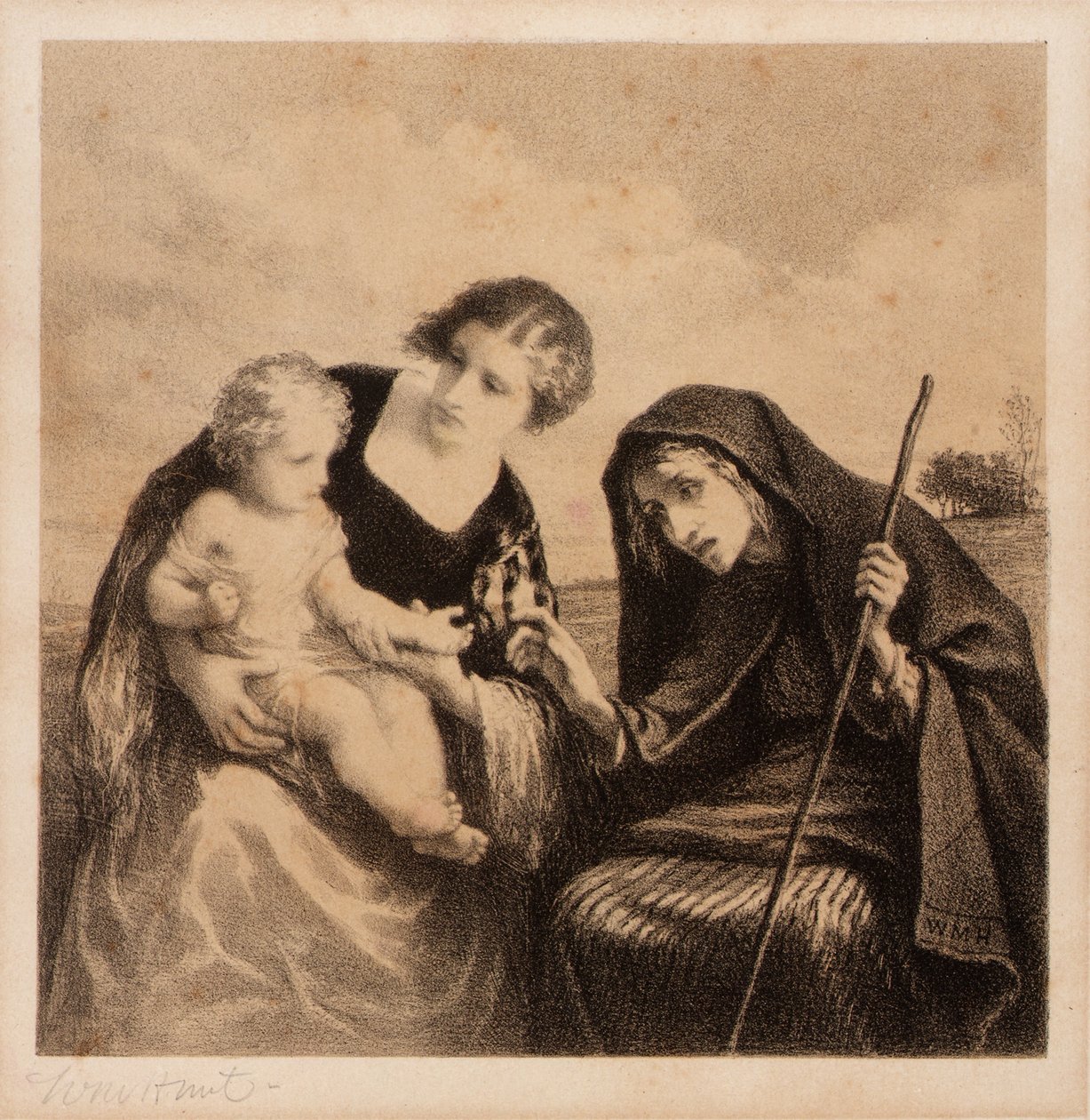 Wróżbita autorstwa William Morris Hunt