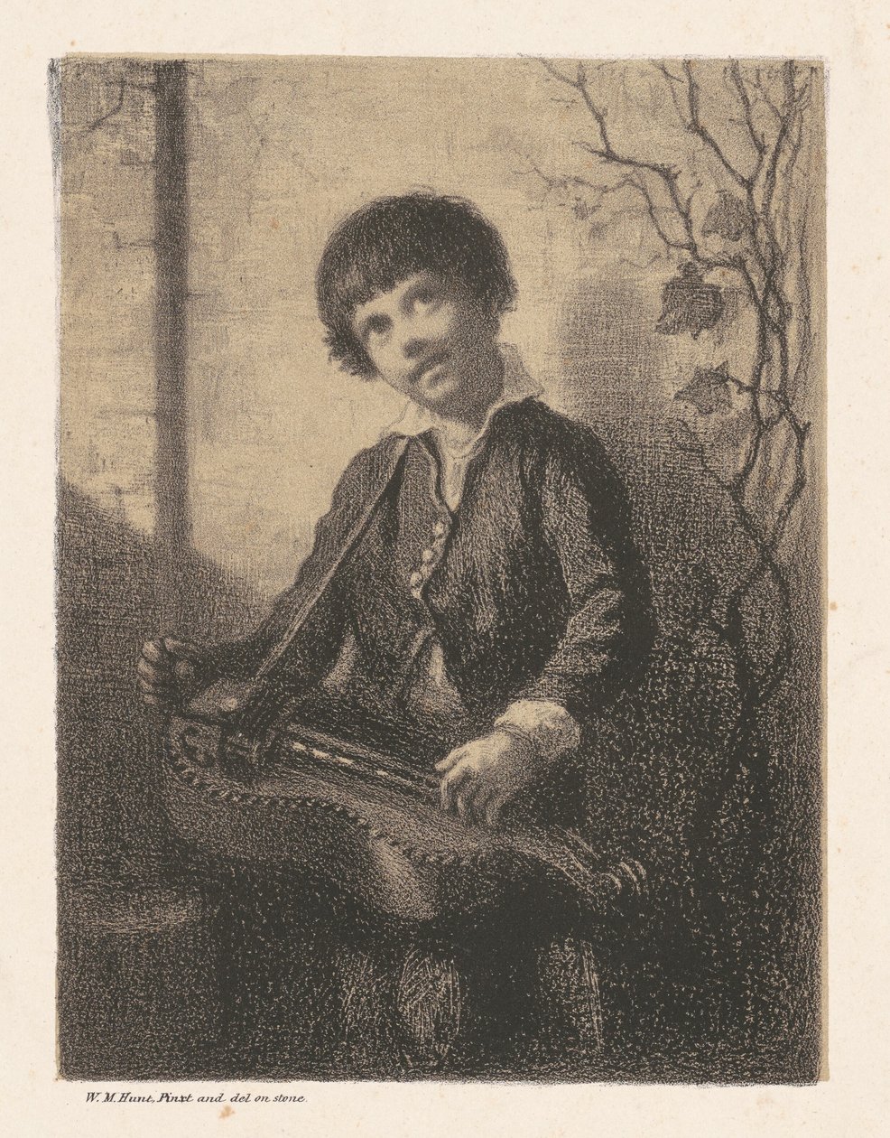 Chłopiec z liry korbowej autorstwa William Morris Hunt