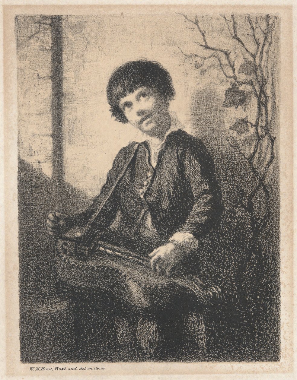 Chłopiec z liry korbowej autorstwa William Morris Hunt