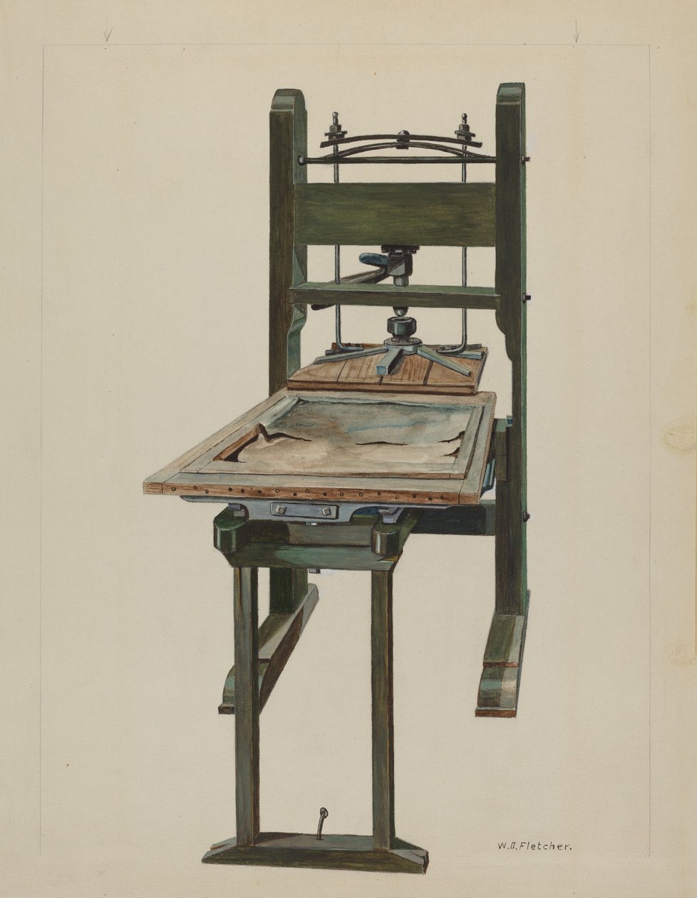 Prasa, c. 1937. autorstwa William O. Fletcher