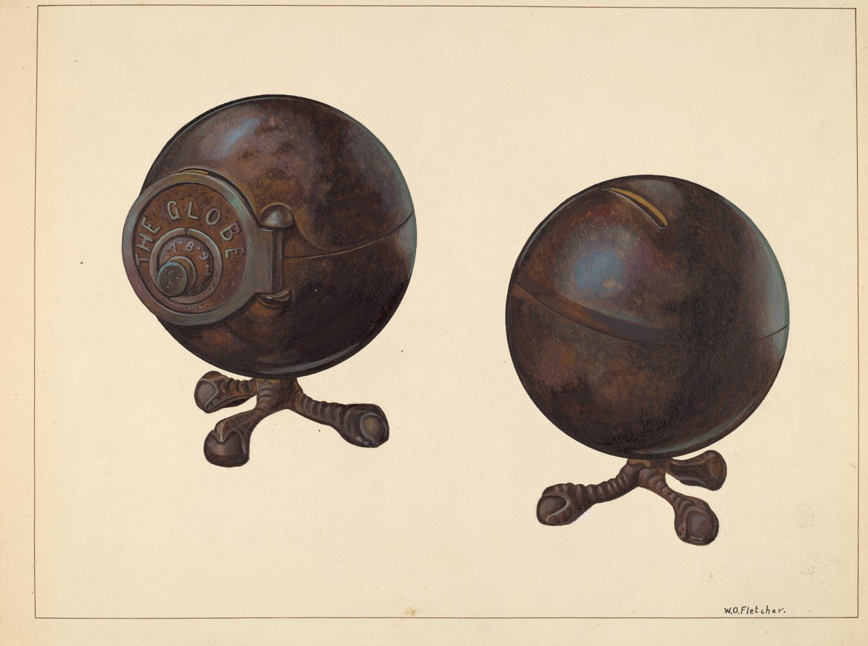 Bank monet Globe, ok. 1930 r. 1938. autorstwa William O. Fletcher