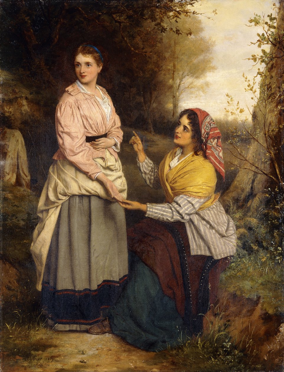 Przepowiednia Cygana, 1877 autorstwa William Oliver