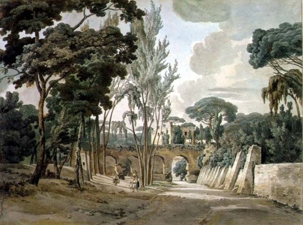 Starożytne akwedukty w pobliżu Capodichino, Neapol, 1780-1782 autorstwa William Pars