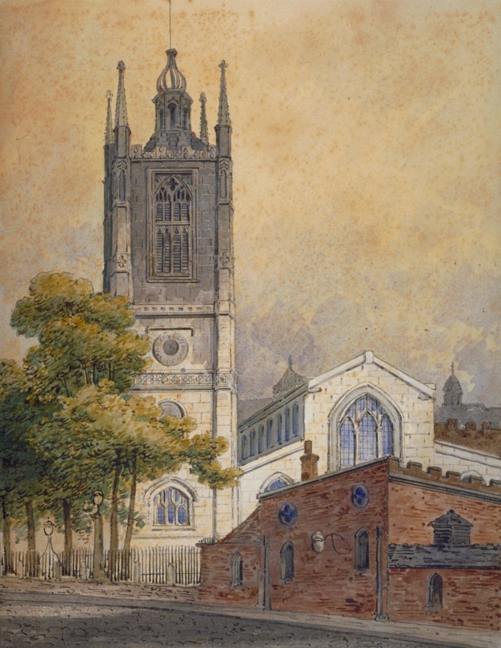 Kościół św. Małgorzaty, Westminster, Londyn, ok. 1810 r. autorstwa William Pearson