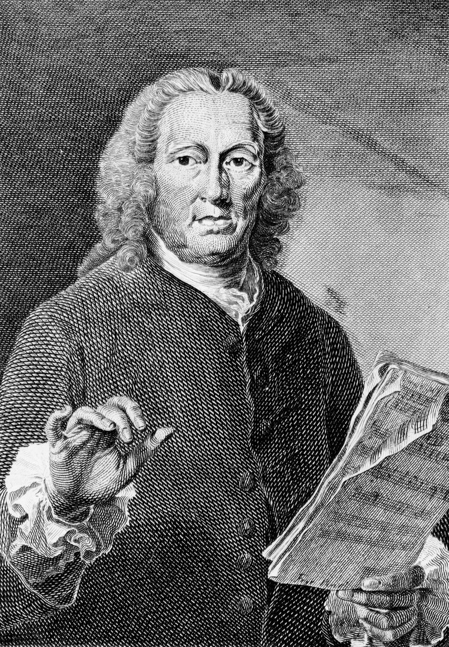 Richard Leveridge, c.1760 (mezzotinta) autorstwa William Pether