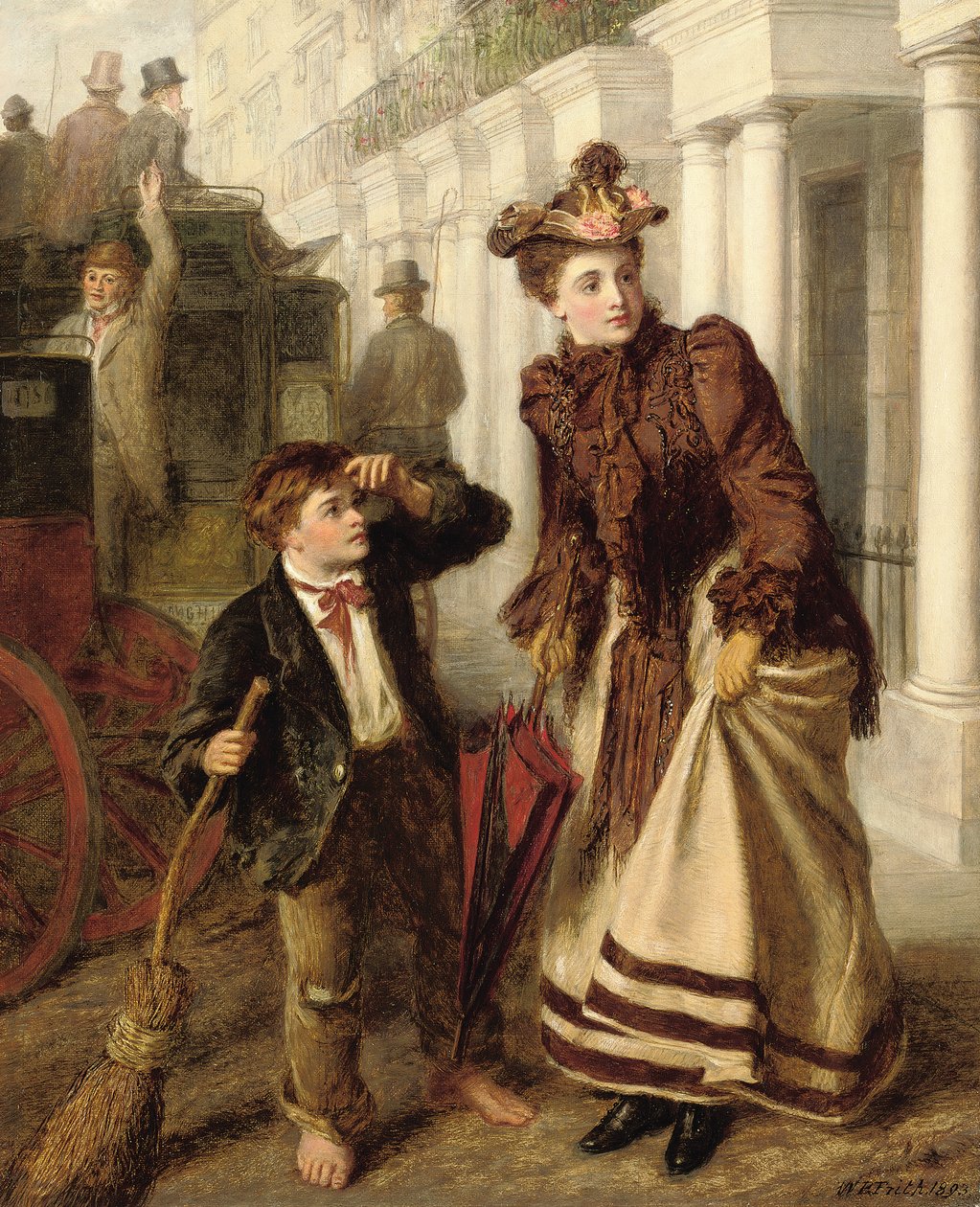 Zamiatacz skrzyżowań, 1893 autorstwa William Powell Frith
