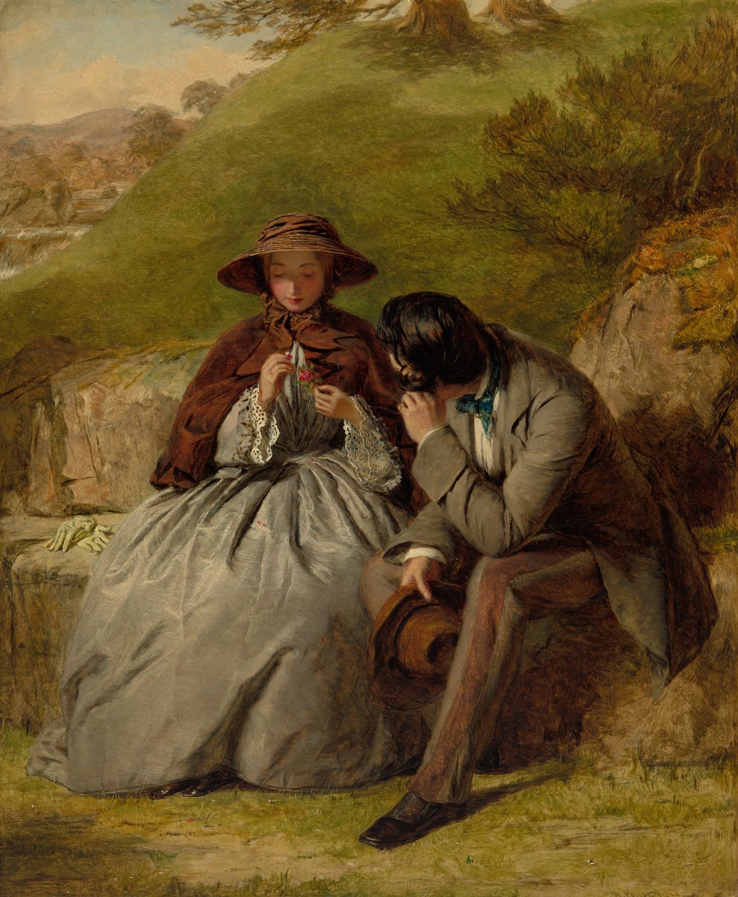 Kochankowie, 1855. autorstwa William Powell Frith