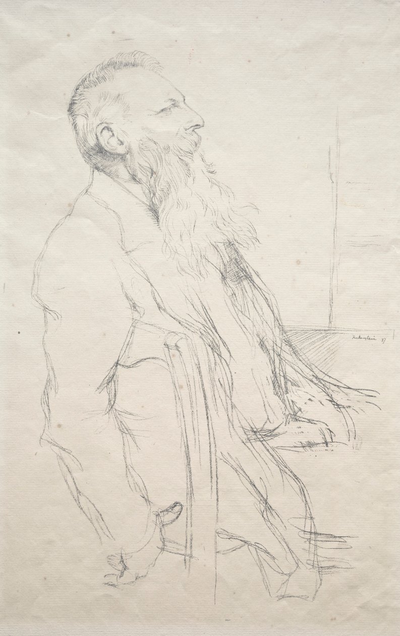 Auguste Rodin, 1897. autorstwa William Rothenstein