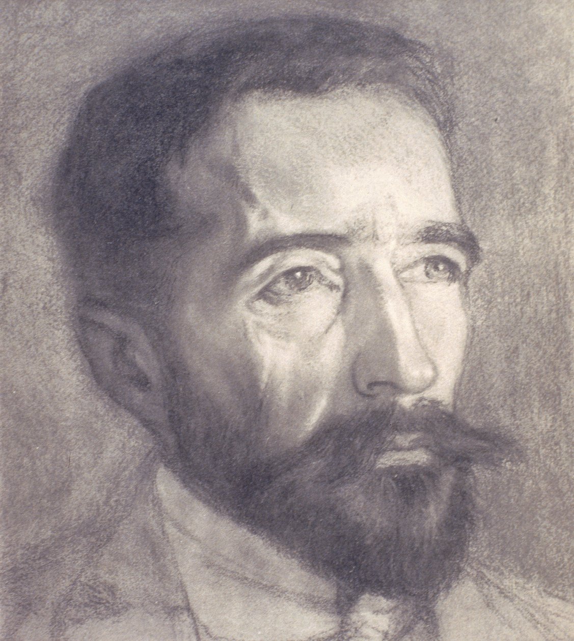 Portret Josepha Conrada (1857-1924) (lito) autorstwa William Rothenstein