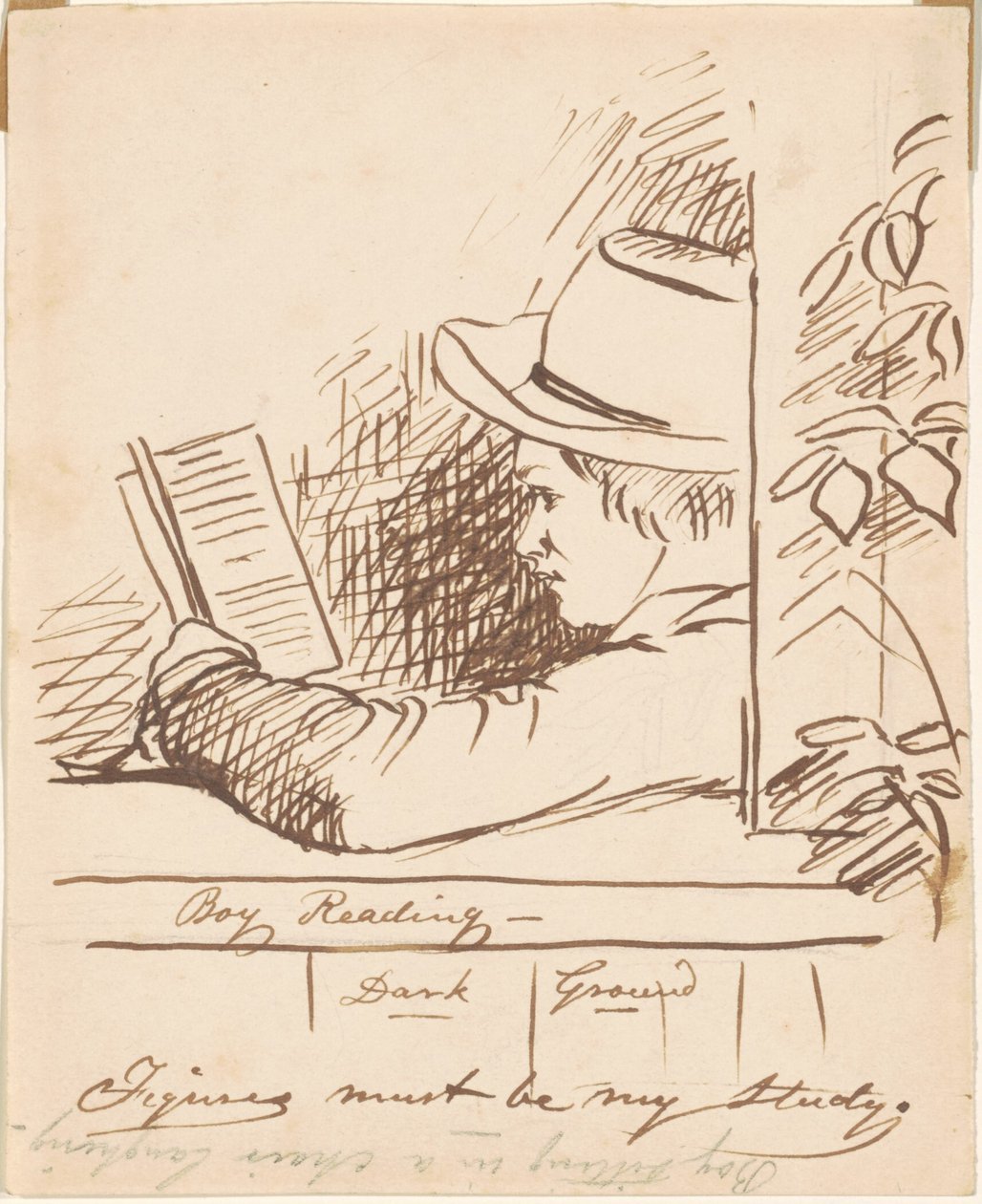 Chłopiec czytający autorstwa William Sidney Mount