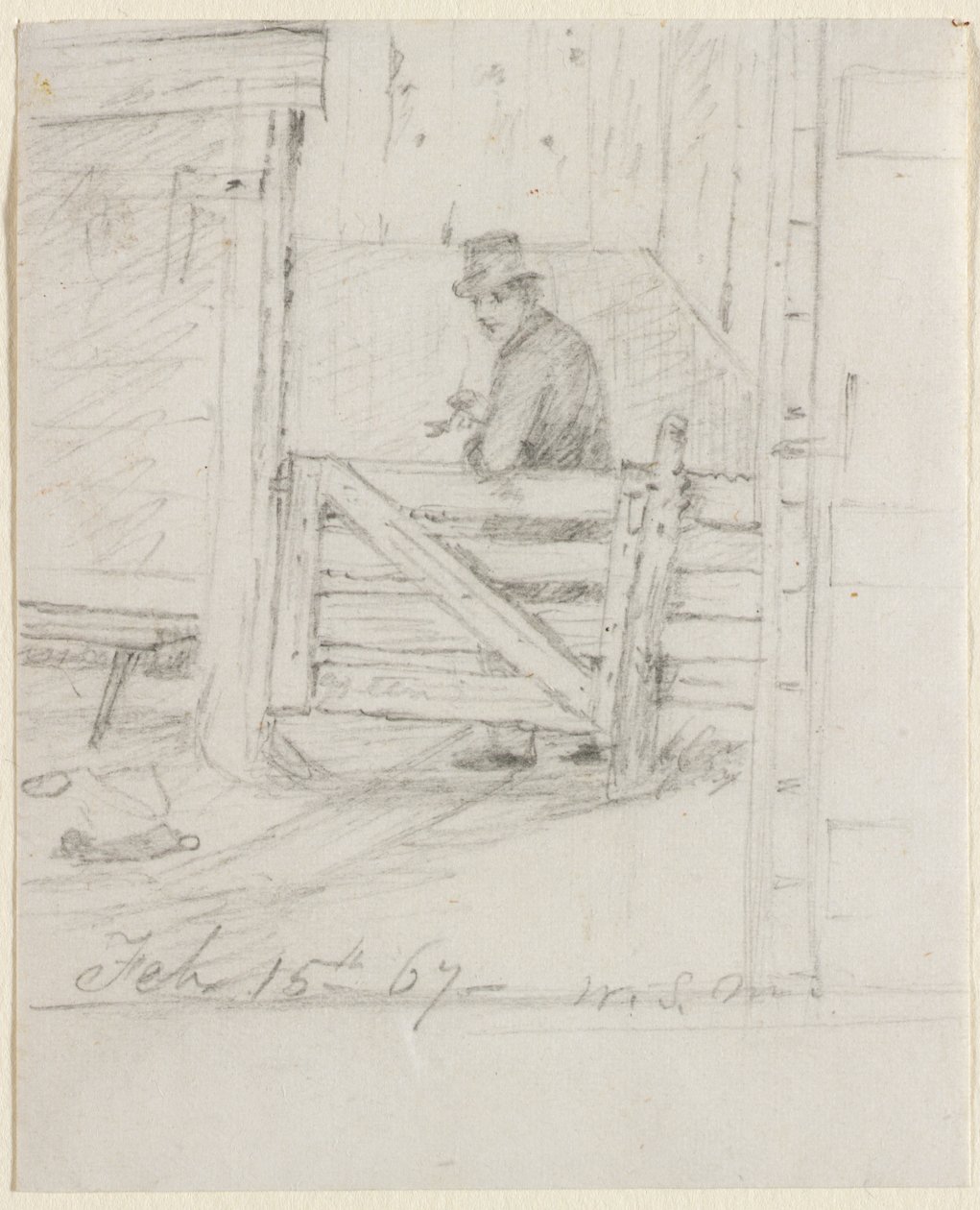Odpoczynek na płocie autorstwa William Sidney Mount