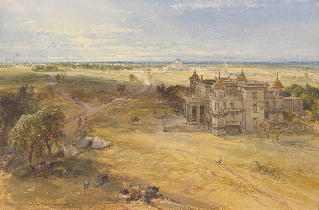 Dilkoosha, Lucknow w oddali autorstwa William Simpson