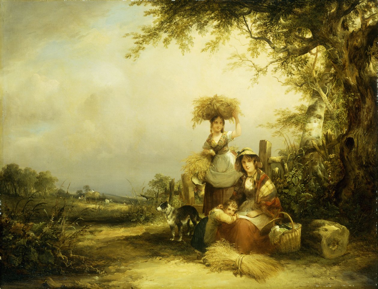 The Gleaners - Shirley, Hants, autorstwa William Snr. Shayer
