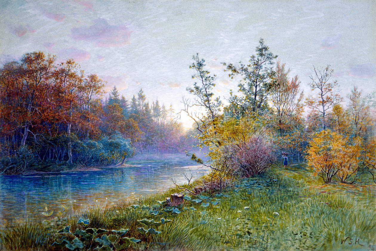 Zapora Młyńska w Traunstein, 1894. autorstwa William Stanley Haseltine
