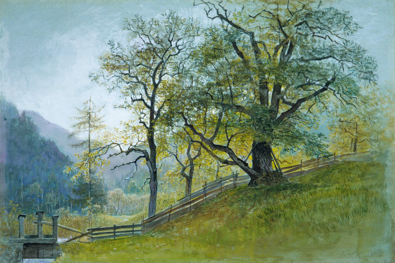 Vahrn w Tyrolu niedaleko Brixen. autorstwa William Stanley Haseltine