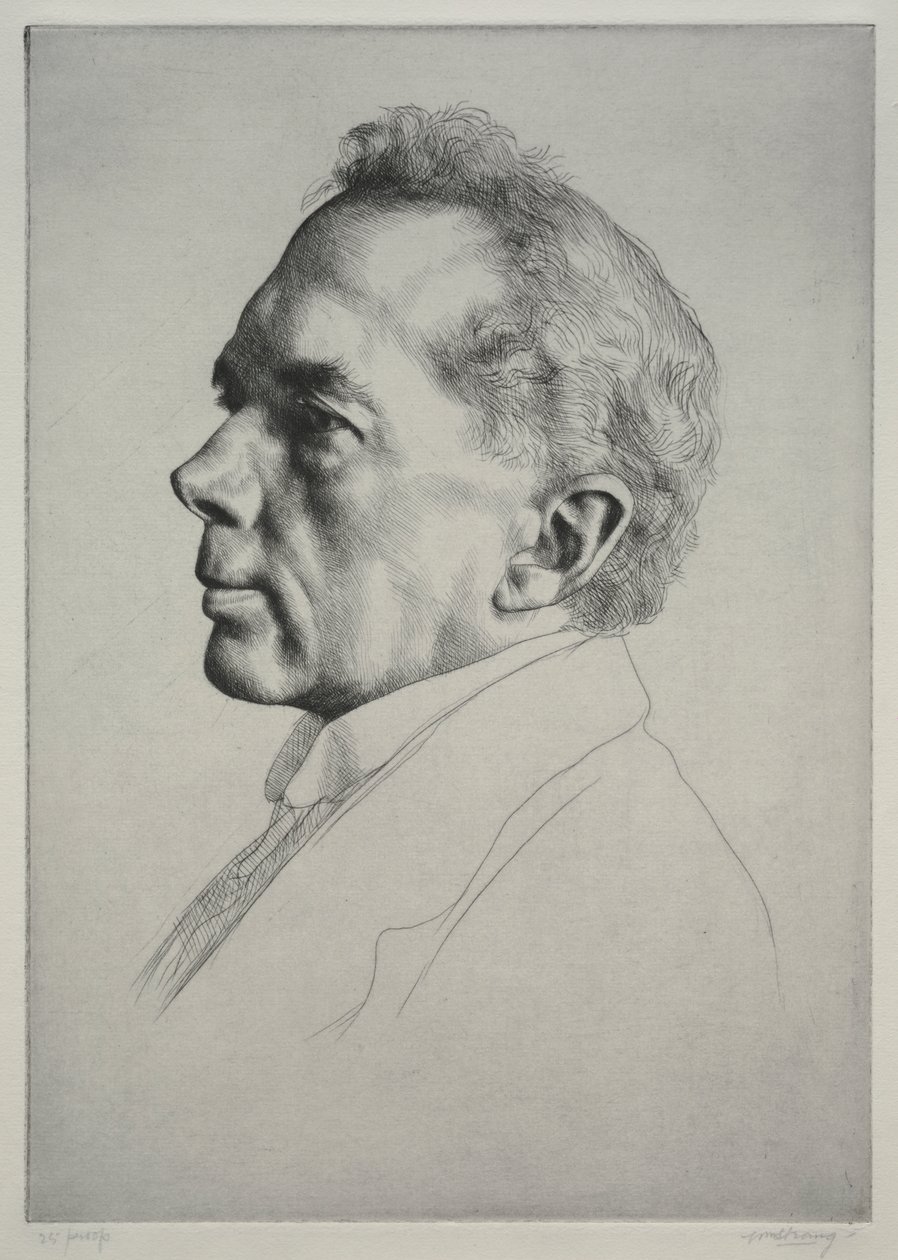 Campbell Dodgson, Profil po lewej autorstwa William Strang