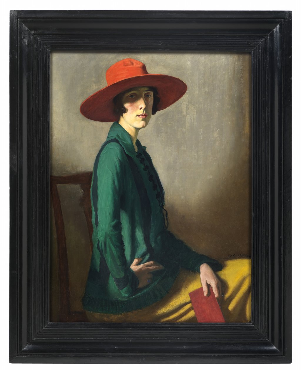 Dama w czerwonym kapeluszu autorstwa William Strang
