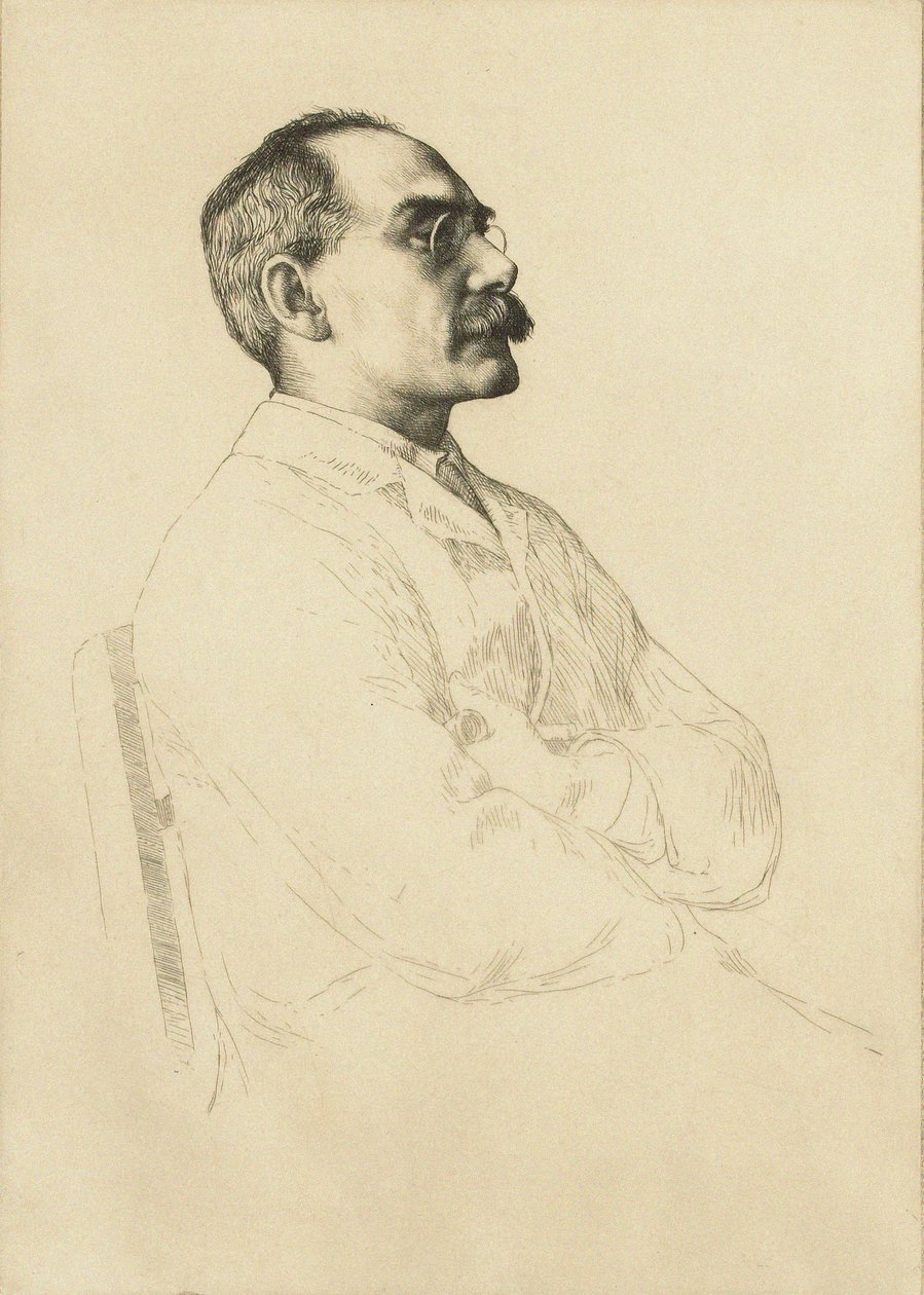 Portret Rudyarda Kiplinga 1865-1936. autorstwa William Strang