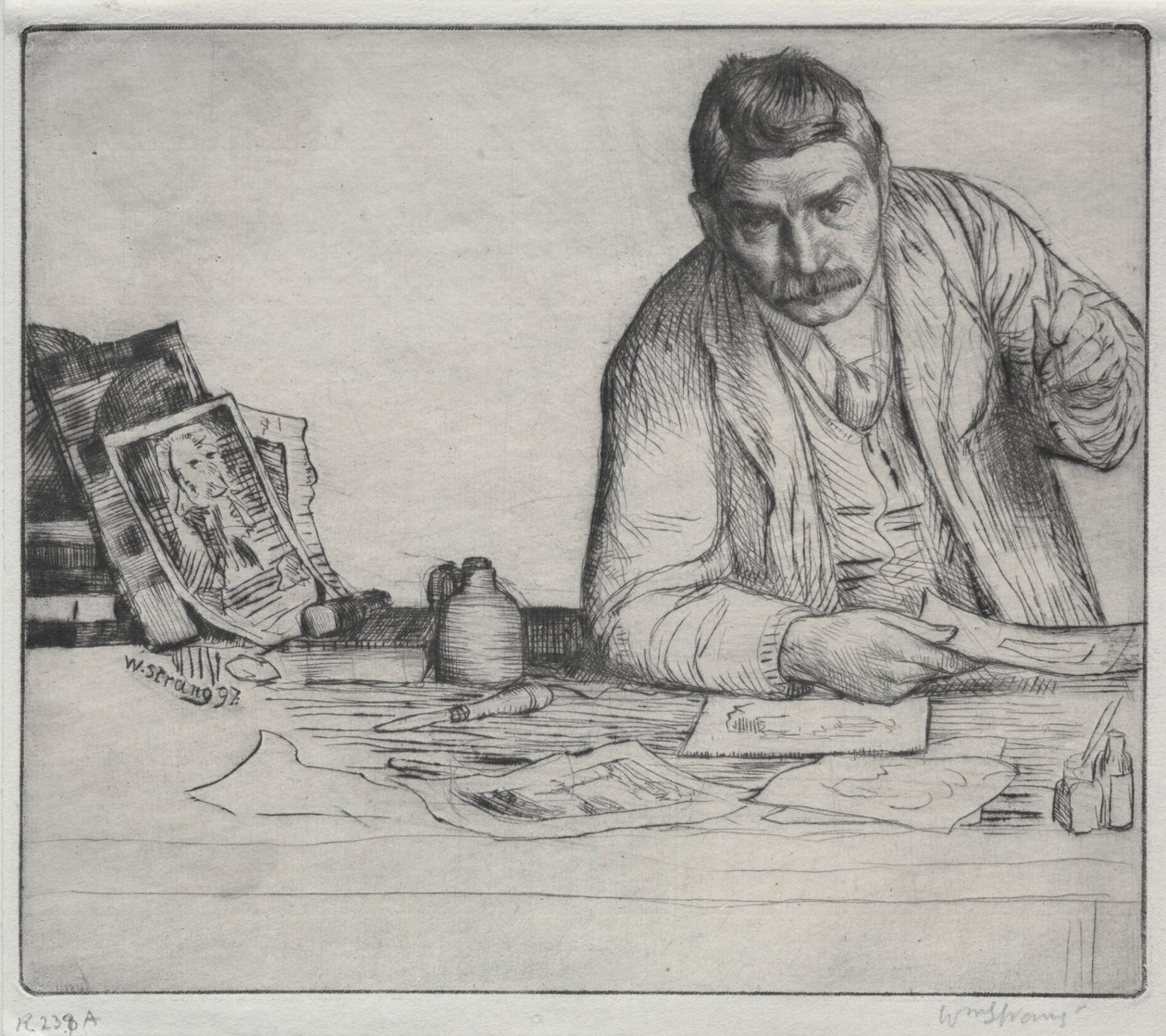 Autoportret - Etcher, 1897. autorstwa William Strang