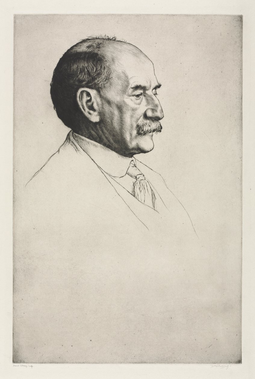 Thomas Hardy, twarzą w prawo, 1910. autorstwa William Strang