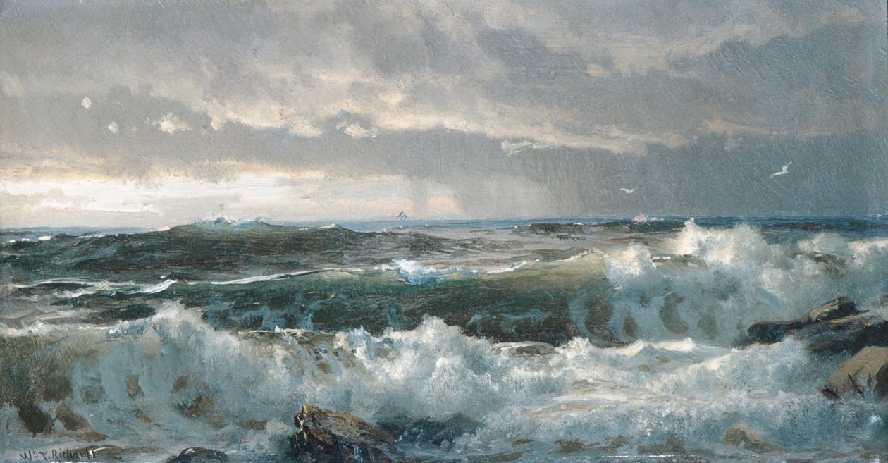 Surfuj po skałach, lata 90. XIX wieku. autorstwa William Trost Richards