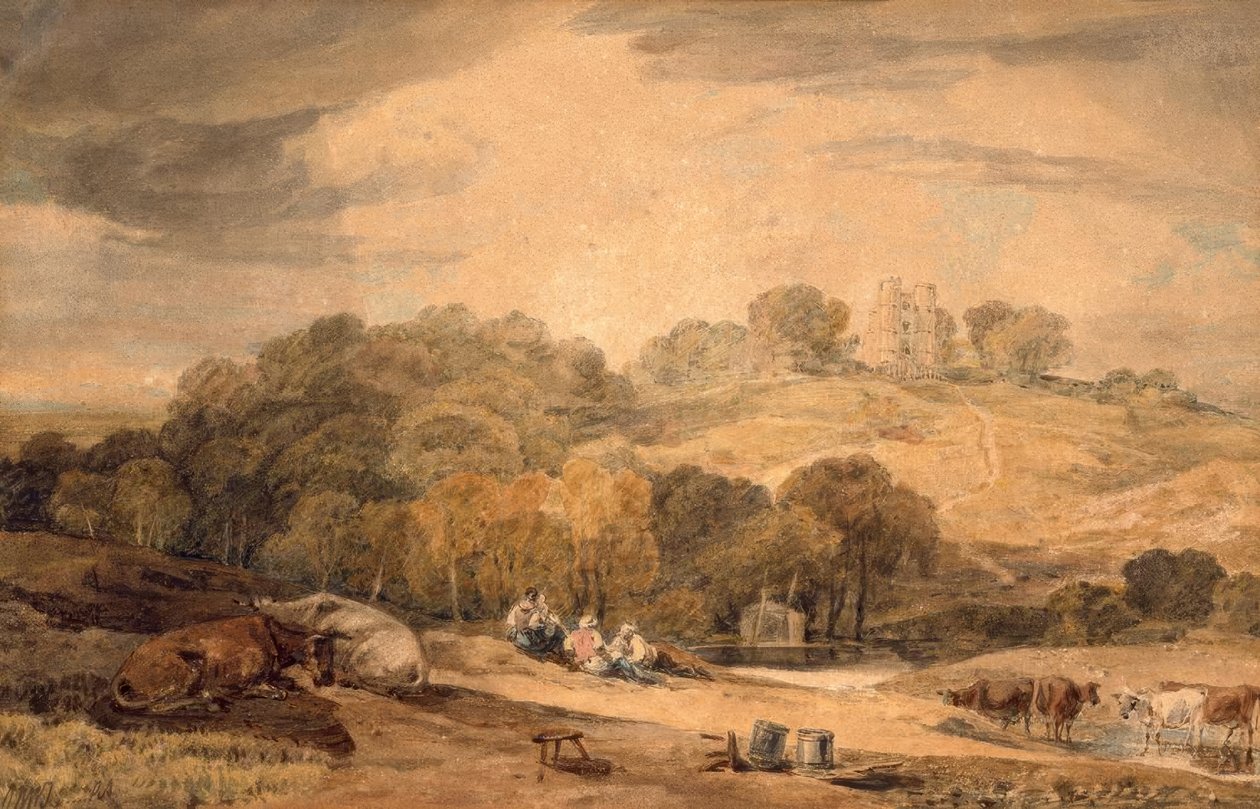 Zamek Donnington, Newbury, Berkshire autorstwa Joseph Mallord William Turner